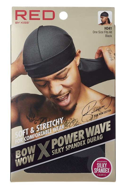 Red By Kiss PowerWave Silky Spandex Durag, Black HDUPPS01 HD41