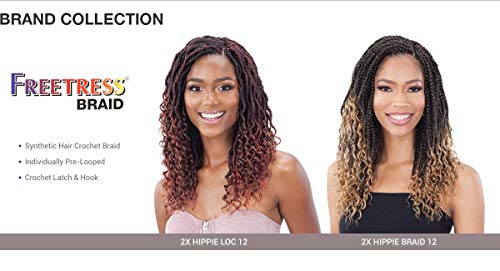 Freetress Synthetic Pre Looped Crochet Braid - 2X Hippie Loc 12"