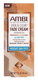 Ambi Even & Clear Fade Cream Hydroquinone Free 1oz - product photo