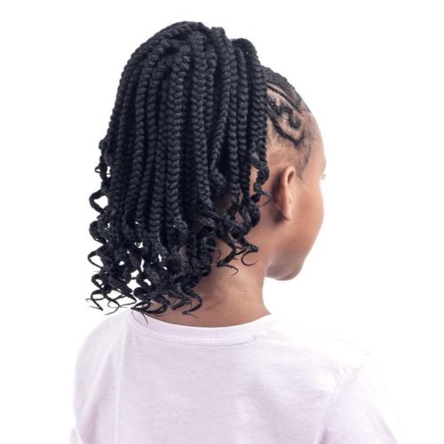 Shake-N-Go Drawstring Ponytail For Kids Box Braid With Curls