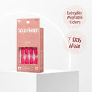 Gold Finger Solid Color Nails Gala - 24 piece press-on nail kit in festive color