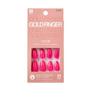 Gold Finger Solid Color Nails Gala - 24 piece press-on nail kit in festive color