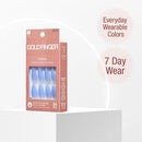 Gold Finger Solid Color Nails Energy - 24 piece vibrant press-on nail kit with gel glue
