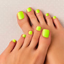 Gold Finger Solid Color Toenails Secrecy - 24 piece full-cover press-on toenail kit with gel glue