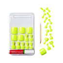 Gold Finger Solid Color Toenails Secrecy - 24 piece full-cover press-on toenail kit with gel glue