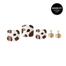 Gold Finger Trendy Wider Fit Toenails Cow Said - 24 piece wider fit press-on toenail kit
