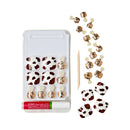 Gold Finger Trendy Wider Fit Toenails Cow Said - 24 piece wider fit press-on toenail kit