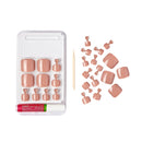 Gold Finger Wider Fit Toenails So Happy - 24 piece wider fit full-cover press-on toenail kit
