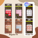 Gold Finger Wider Fit Toenails So Happy - 24 piece wider fit full-cover press-on toenail kit