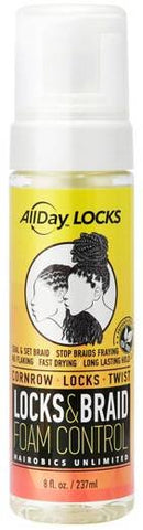 AllDay Locks Braid Foam 8 oz bottle for braids and twists