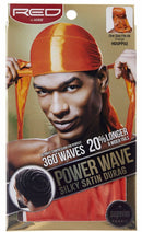 (Hdupp02) Red Silky Durag  Orange HD12