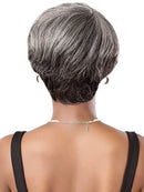 Outre Fab & Fly Gray Glamour Full Cap Human Hair Wig Galina in gray blend colors