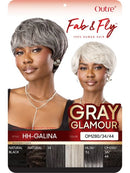 Outre Fab & Fly Gray Glamour Full Cap Human Hair Wig Galina in gray blend colors