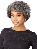 Outre Fab & Fly Gray Glamour Full Cap Human Hair Wig Marini in gray and natural color options