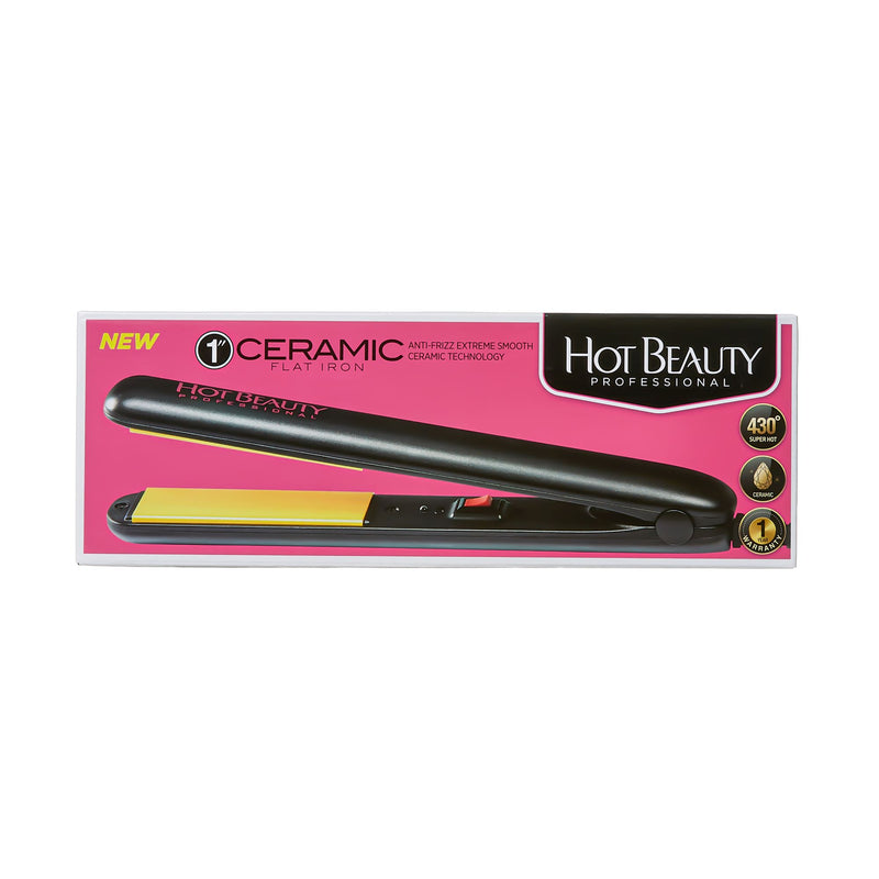 Hot Beauty 1" Ceramic Flat Iron HFI100N
