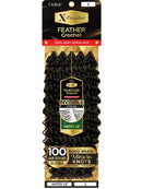 Outre X-Pression 100% Remy Human Hair Feather Crochet Braid Water Wave 18 inch pre-looped
