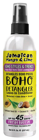 Jamaican Mango & Lime Boho Detangler 8 oz spray bottle