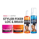 RED by KISS Styler Fixer Braiding Gel Extreme Hold 6oz with Jamaican Black Castor Oil