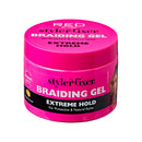 RED by KISS Styler Fixer Braiding Gel Extreme Hold 6oz with Jamaican Black Castor Oil