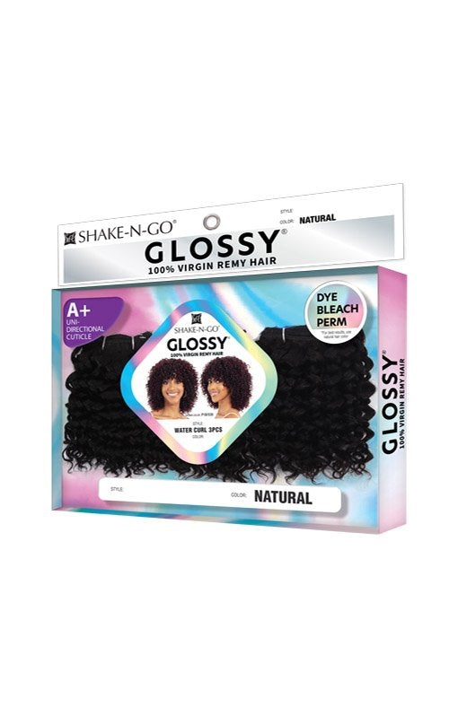 Shake N Go Virgin Remy Hair Weave Glossy - Water Curl 3Pcs
