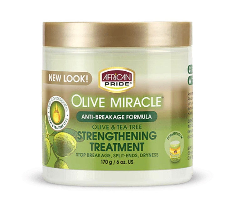 African Pride Olive Miracle Olive & Tea Tree Strengthening Treatment