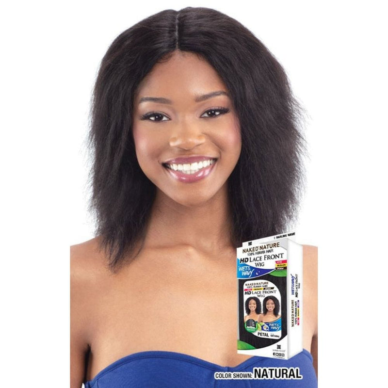 Shake-N-Go Naked Nature Wet-N-Wavy Human Hair Lace Front Wig - Petal