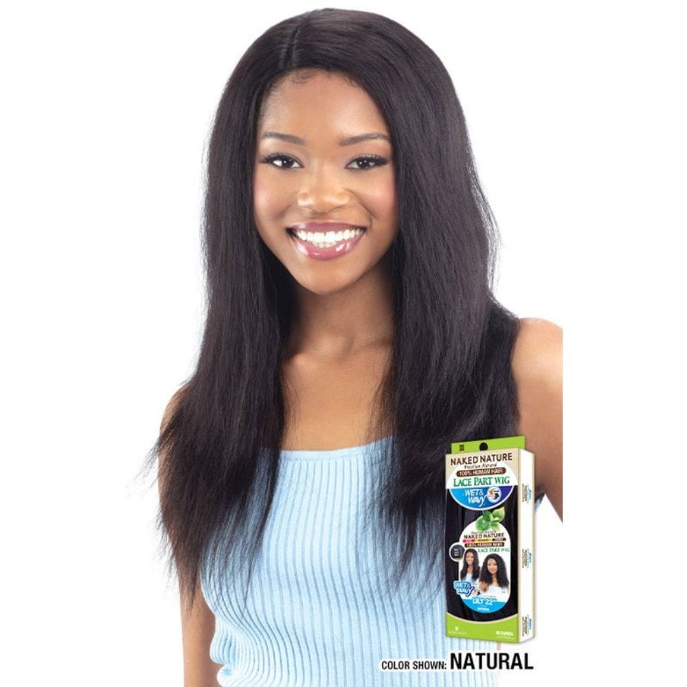 Shake-N-Go Naked Nature Wet-N-Wavy Human Hair Lace Part Wig - Lily 22