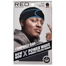 Red Power Wave Compression Durag Black/Blue HD162