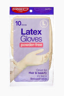 RED Powder-free Latex Gloves L 10CT GLPF03