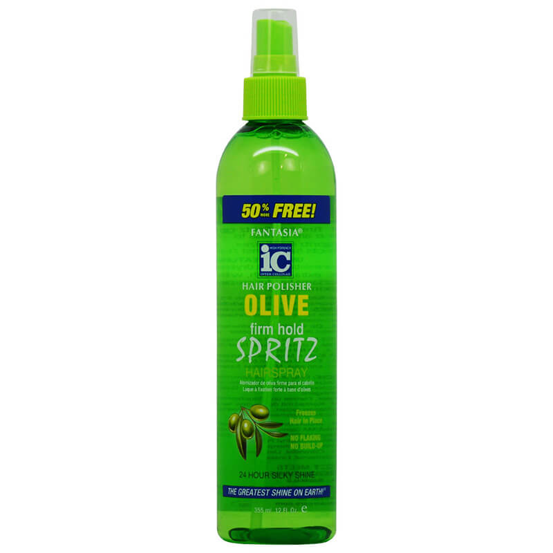 IC Fantasia Hair Polisher Olive Spritz 10 Oz Firm Hold Green
