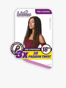 Sensationnel Lulutress Crochet Braid 3X 3D Passion Twist 18"