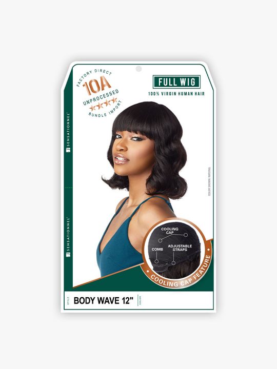 Sensationnel Unprocessed 100% Virgin Human Hair Full Wig - 10A Body Wave 12"