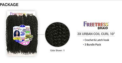 Freetress Synthetic Crochet Braid - 3X Urban Coil Curl 10"