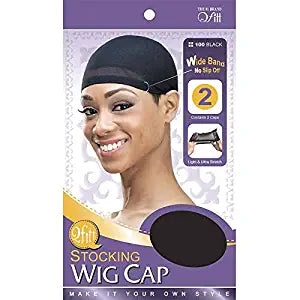 M&M Headgear Stocking Wig Cap -Black Qfitt 100