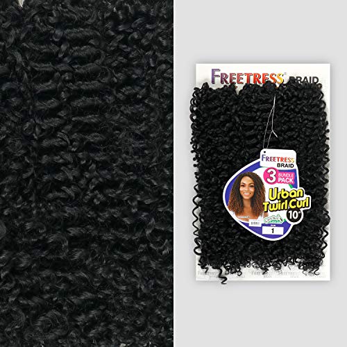 Freetress Synthetic Crochet Braid - 3X Urban Twirl Curl 10"