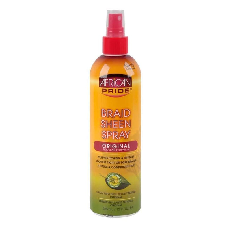 African Pride Braid Sheen Spray Original, 12oz