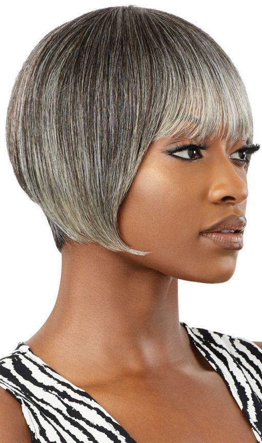 Outre 100% Human Hair Fab & Fly Gray Glamour Full Cap Wig - Harriet