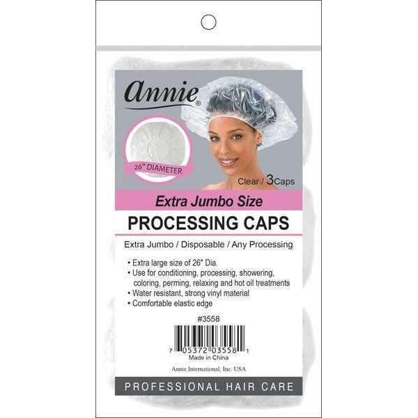 Annie Extra Jumbo Size Processing Cap 3Pc 3558