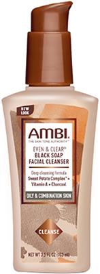 Ambi Even & Clear Facial Cleanser Black Soap Charcoal 3.5oz