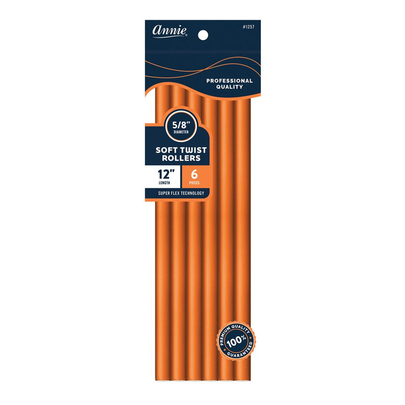 Annie Roller Soft-Twist 12"-Orange 5/8"  6pc/ea