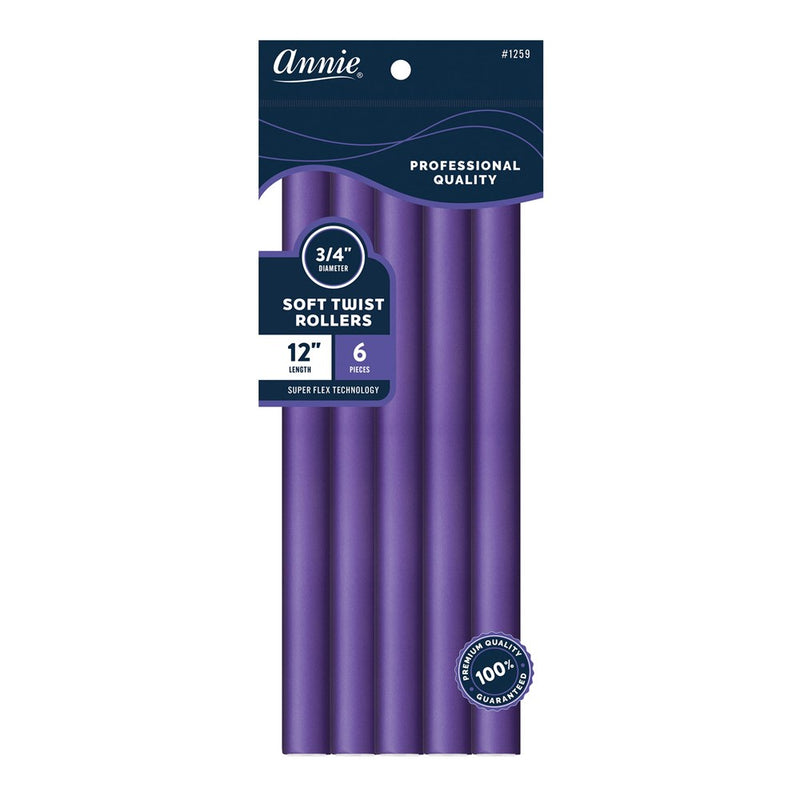 Annie Roller Soft-Twist 12"-Purple 3/4"  6pc/ea