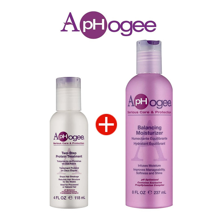 Aphogee Combo -Two Step Treatment (4oz) & Balancing Moisturizer (8oz)