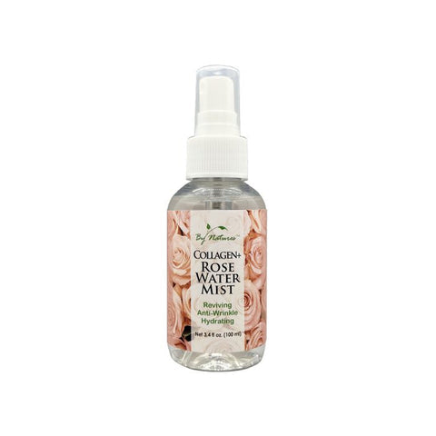 By Natures Rose Water Mist Collagen, 3.4 Oz.
