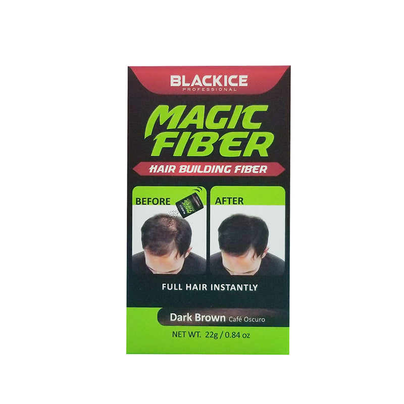Black Ice Magic Fiber Hair Building Fiber 0.84oz Dark Brown