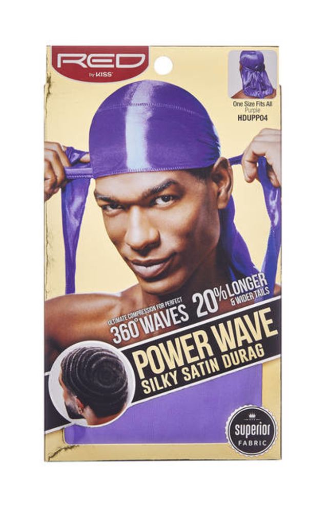 Red by Kiss Power Wave Silky Durag, Purple HDUPP04