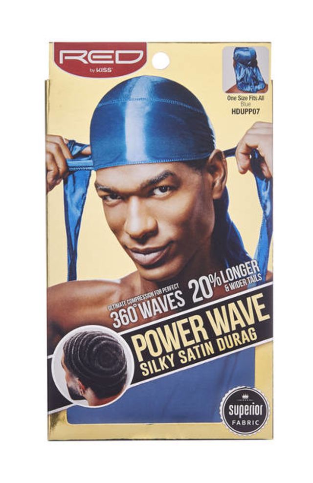 Red by Kiss Power Wave Silky Durag, Blue HDUPP07/HD17