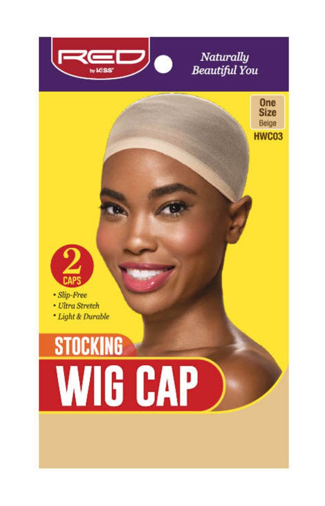 Red by Kiss Stocking Wig Cap 2pcs One Size, Beige HWC03