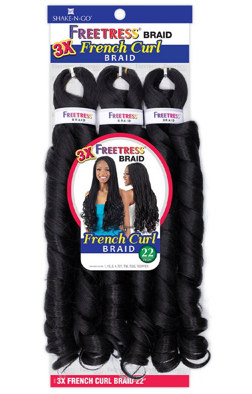 FreeTress Crochet Braids 3X French Curl 22"