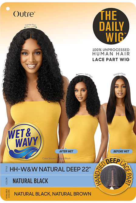 Outre The Daily Wig Human Hair Wet & Wavy Natural Deep 22"