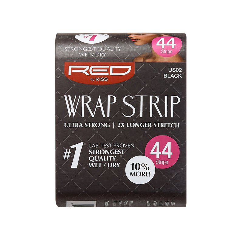 Kiss Red Wrap Strips Black 3.5" 44 PCS
